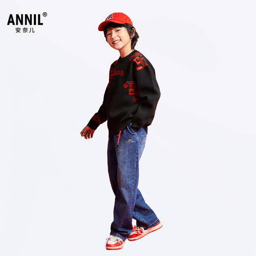男童圆领长袖针织衫春季新款安奈儿童装EB514007 商品图1