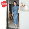 上海逸红颜 清宇 2025年春装新品棉麻扎染改良版文艺日常旗袍女 商品缩略图0