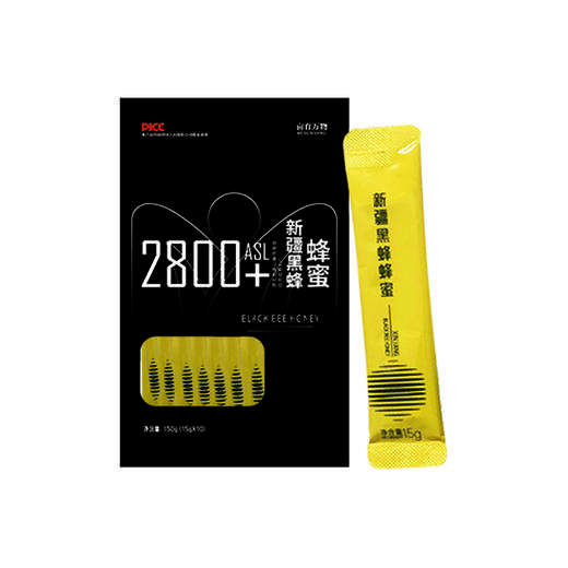 亩育万物 伊犁黑蜂蜂蜜 条装15g*10条/盒 商品图6