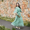 【林栖设计小店】【现货】桑蚕丝多色连衣裙云肩新中式渐变2025夏季新品披肩长裙女1952093 商品缩略图0