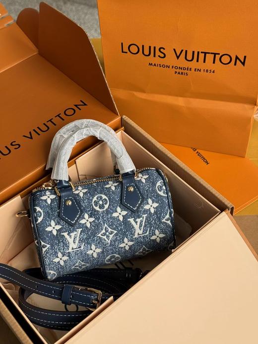 D022733Speedy nano限量款丹宁  渐变牛仔布斜挎包手提包 商品图0