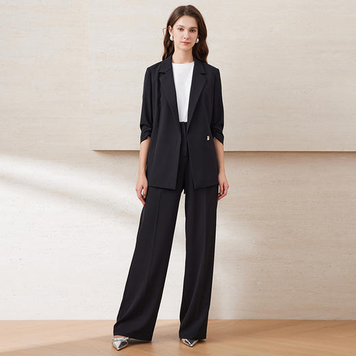 EITIE爱特爱精致通勤ol气质百搭收腰一粒扣西装外套2025夏季新款B2503602 商品图1