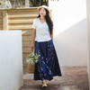 【林栖设计小店】（现货）纯棉半身裙蓝印花布铁线莲拼蕾丝花边复古2025春夏新品裙子女1952008 商品缩略图2