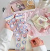 【5双到手价仅39.5】25春夏袜子一路生花女春夏季薄款中筒袜ins潮水晶玻璃丝袜纯-棉底外穿凉鞋袜夏天 商品缩略图1