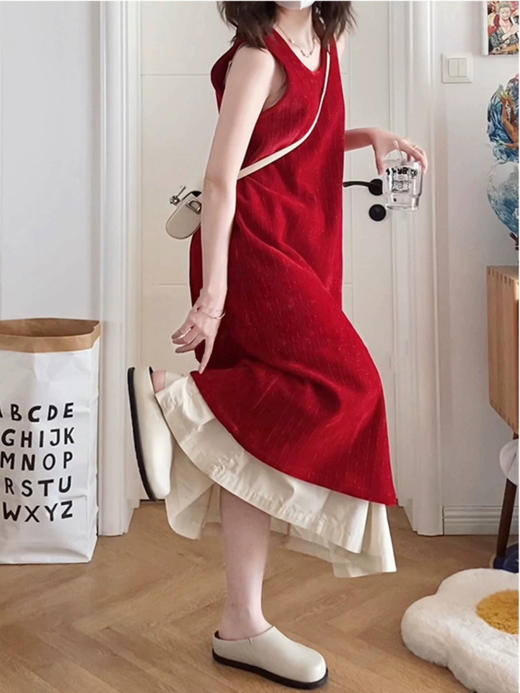 裁缝学苑AQ430法式复古无袖背心裙纸样连衣裙假两件新款裙子版型图纸 商品图0