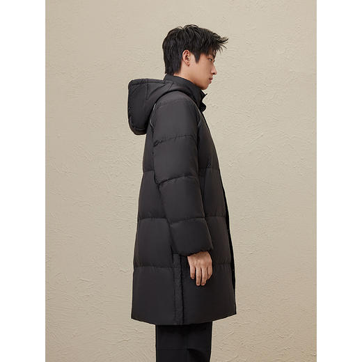 GXG撞色休闲简约连帽羽绒服保暖鸭绒长款羽绒服男  冬季热卖 商品图3