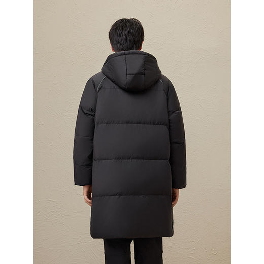 GXG撞色休闲简约连帽羽绒服保暖鸭绒长款羽绒服男  冬季热卖 商品图4