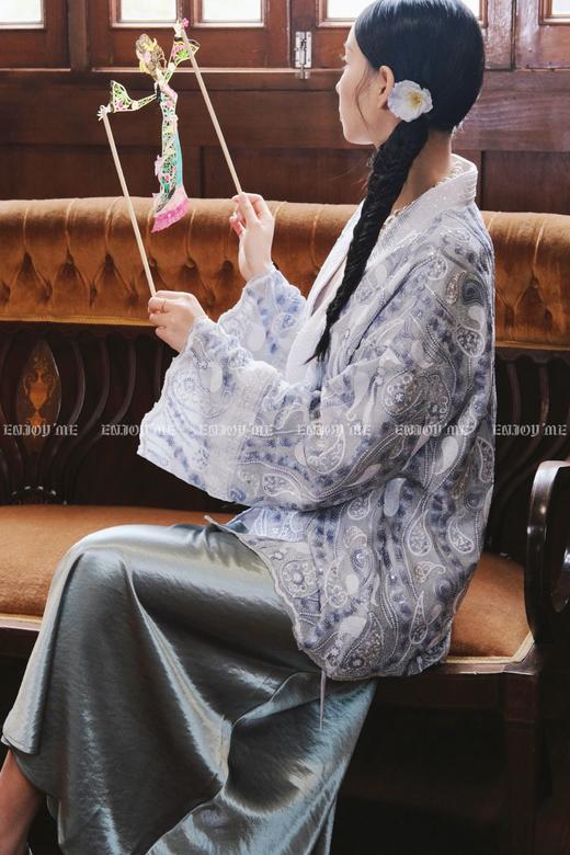 【门店同款】ENJOY春季云敛-春光推盏烟雨初霁中式外套 161946711 商品图4