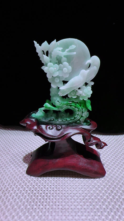 620880翡翠摆件【喜上眉梢 喜事连连】 商品图4