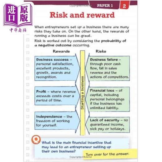 【中商原版】Pearson Revise 培生爱德思GCSE商科复习卡片 含在线复习和测试Edexcel GCSE Business Revision Cards 2025 2026 商品图4