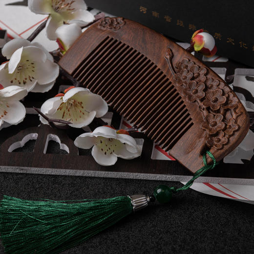 【经典】非遗传承 · 一心木梳 精雕木梳子檀木梳不带静电不伤发按摩养发荣获多项殊荣礼盒装送礼 商品图4