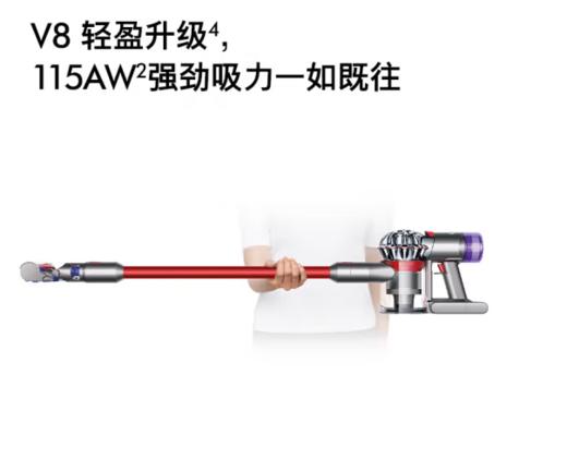 戴森V8 Slim Fluffy无绳吸尘器 (Y24款) (红/铁镍) 商品图5