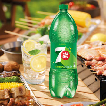 百事可乐七喜7UP 柠檬味 碳酸饮料汽水 2L*8瓶 整箱装 家庭宴会 商品图0