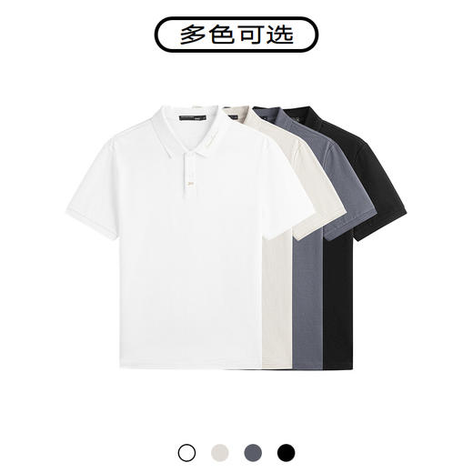 GXG夏季领口撞色简约刺绣休闲短袖Polo衫男短袖 商品图3