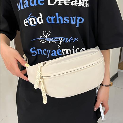 时尚腰包女韩版轻便尼龙布街头潮流百搭胸前包休闲旅行单肩斜挎包 商品图1