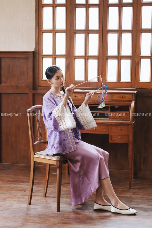 【门店同款】ENJOY春季云敛-春光推盏紫陌含烟中式外套 161946737 商品图6