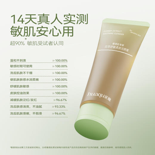 花趣洁面乳 （干皮、油皮、敏感肌）3选1 洁面专区  深层清洁毛孔补水保湿控油男女洗面奶 商品图6