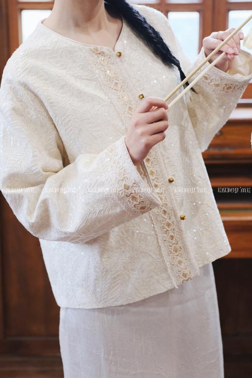 【门店同款】ENJOY春季云敛-春光推盏白茶清欢中式外套 161908335 商品图2