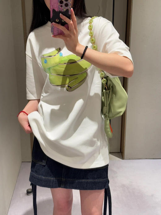 LOWE果冻绿蛇圆领短袖 商品图5