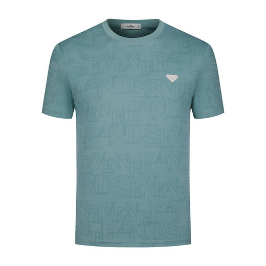 【商场同款】柒牌短袖T恤男2024夏季新款时尚休闲中青年圆领上衣726T72670 商品图1