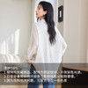 VICTORIA&VERA春季“水生浮想”系列咖色细闪竖条纹宽松松弛感慵懒衬衫 商品缩略图8