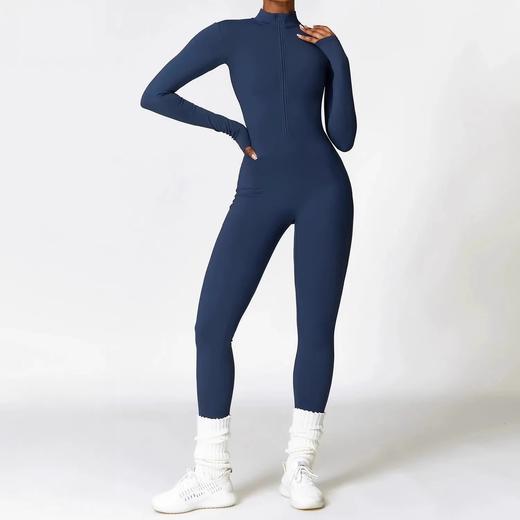 跃牌【安琪拉系列】拉链裸感长袖瑜伽连体服强度健身运动连体紧身衣连体衣LTY-011 商品图2
