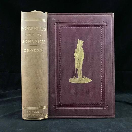 1890年 鲍斯威尔《塞缪尔·约翰逊传》 12幅插图 漆布精装18开 商品图0