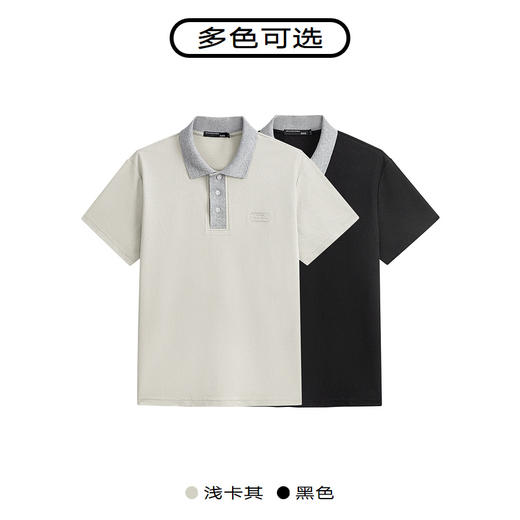 GXG夏季凉感撞色翻领时尚休闲polo衫男短袖 商品图2