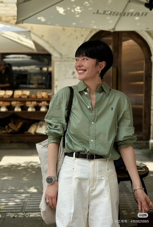 228-4 多巴胺颜色 小马刺绣 衬衫 商品图0