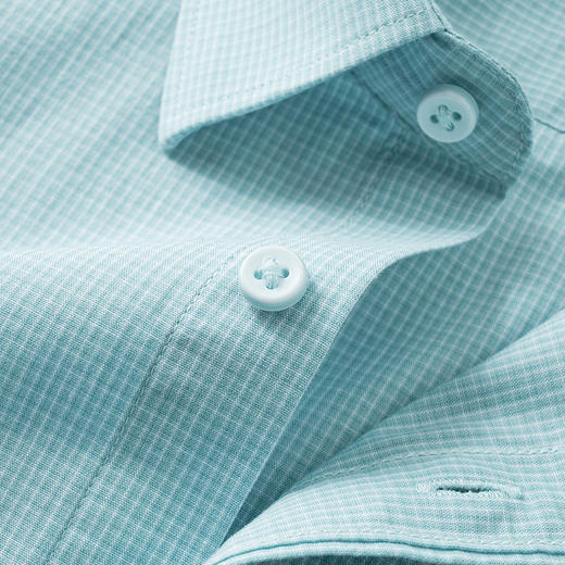 【100%棉】【DKP】大依优型大码短袖衬衫加肥加大衬衣夏季休闲小格子上衣胖子宽松大号 商品图3