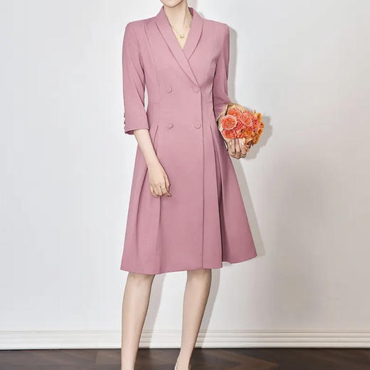 【高货wl】全新升级【铂金会员358/天猫479/差价121】(11658) 洛诗琳雅致端庄大气正式场合职业裙高级感收腰通勤西装裙 商品图3