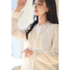 VICTORIA&VERA春季“温柔姐姐”系列白月光风木耳边繁复刺绣立体花衬衫 商品缩略图2