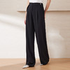 EITIE爱特爱高腰垂坠显瘦直筒百搭黑色西装裤夏季新款B2505610 商品缩略图3