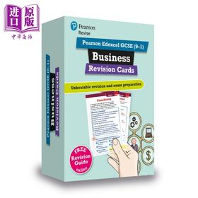 【中商原版】Pearson Revise 培生爱德思GCSE商科复习卡片 含在线复习和测试Edexcel GCSE Business Revision Cards 2025 2026