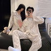 【新中式❗️水墨纹冰丝情侣睡衣】薄款舒适，柔软亲肤，自由不束缚，春秋长袖女高级感新款可爱男士夏季家居服套装 商品缩略图1