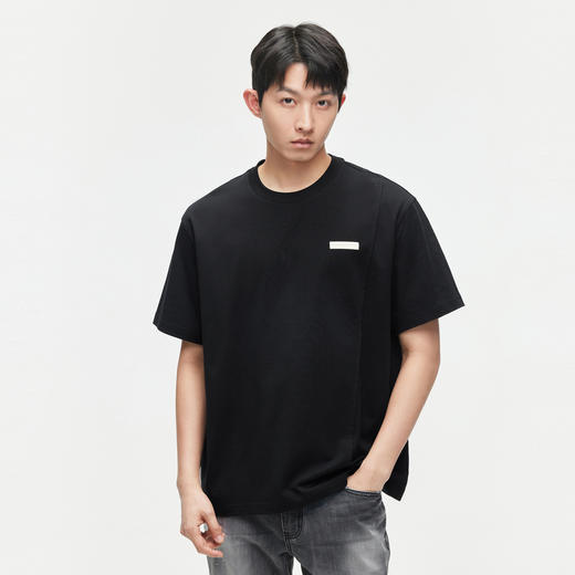 GXG夏季热卖多色纯棉男士休闲小标修饰圆领短袖t恤男 商品图2