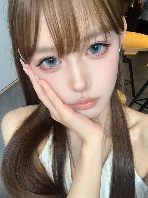 flowercolor 半年抛美瞳 泪钻冰蓝 直径14.5mm着色13.8mm 商品图4