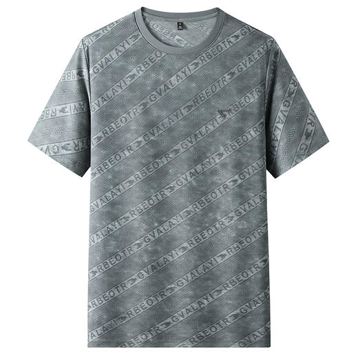 【棉质】【DKP】大依优型大码圆领T恤轻奢休闲短袖男宽松T恤上衣胖子 商品图0