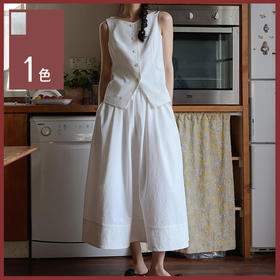 馥迦老钱风高级简约白色套装裙