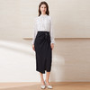 EITIE爱特爱提褶木耳花边不对称包臀高腰缎面半身裙夏季新款B2506604 商品缩略图3