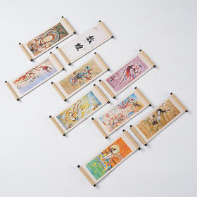敦煌壁画造型卷轴冰箱贴个性创意纪念礼品磁性文创冰箱贴