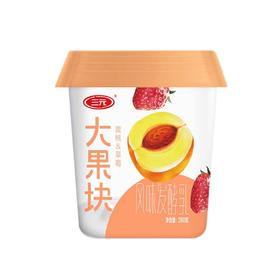 三元260g黄桃草莓大果块酸奶