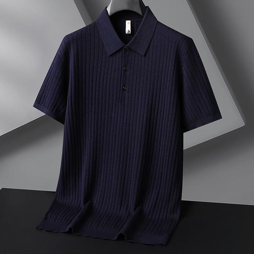 【桑蚕丝】【DG】大依优型大码针织衫短袖翻领毛衣男加大码打底衫肥佬含桑蚕丝半袖夏季 商品图5