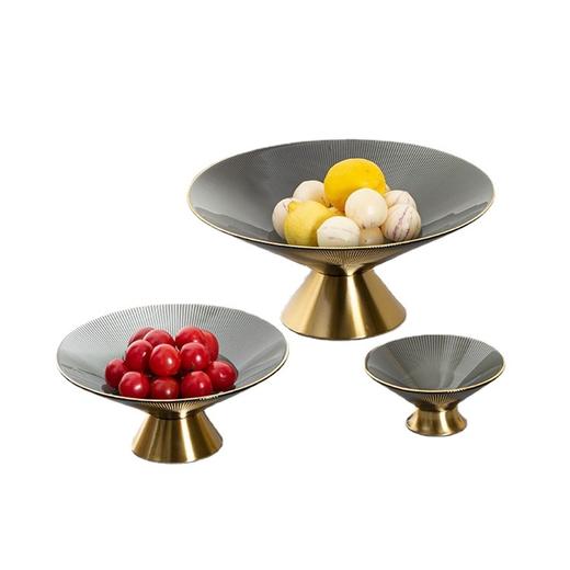 【多种规格可选】娜家轻奢金边玻璃水果盘 商品图5