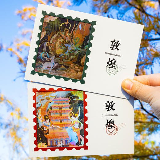 甘肃敦煌风景透光明信片卡片旅游纪念礼品青海大环线精美创意卡片 商品图2