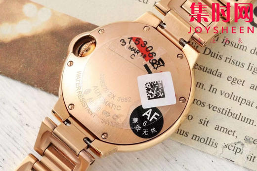 CR卡地亚蓝气球系列 中号33mm 全玫金钻圈 女士腕表 商品图5