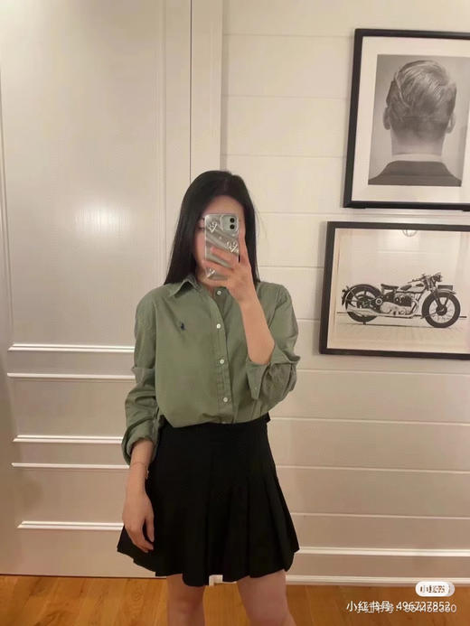 228-4 多巴胺颜色 小马刺绣 衬衫 商品图6