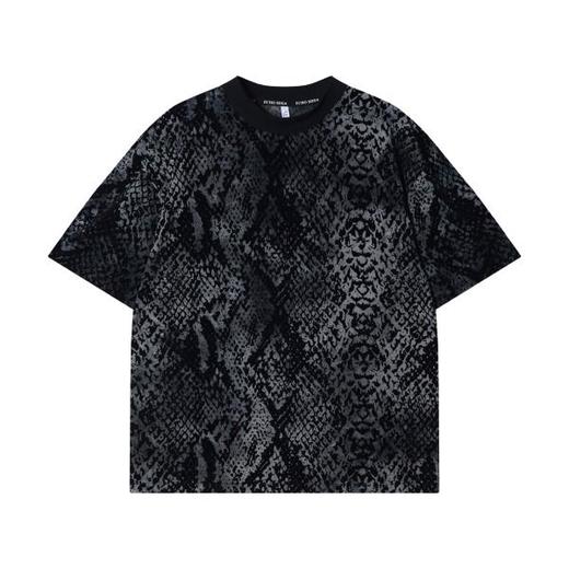 T2612夏季新款高级感撞色立体提花圆领短袖T恤小众设计百搭潮流上衣 商品图1