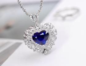 2.27ct刻面蓝宝石戒指