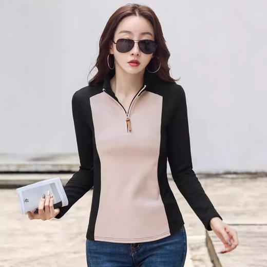 百媚生 棉质翻领长袖T恤82383 商品图2